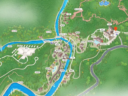 竹溪结合景区手绘地图智慧导览和720全景技术，可以让景区更加“动”起来，为游客提供更加身临其境的导览体验。